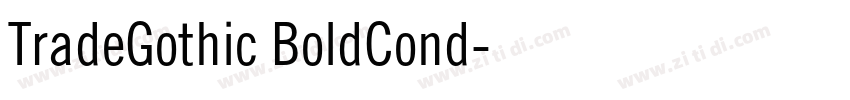TradeGothic BoldCond字体转换